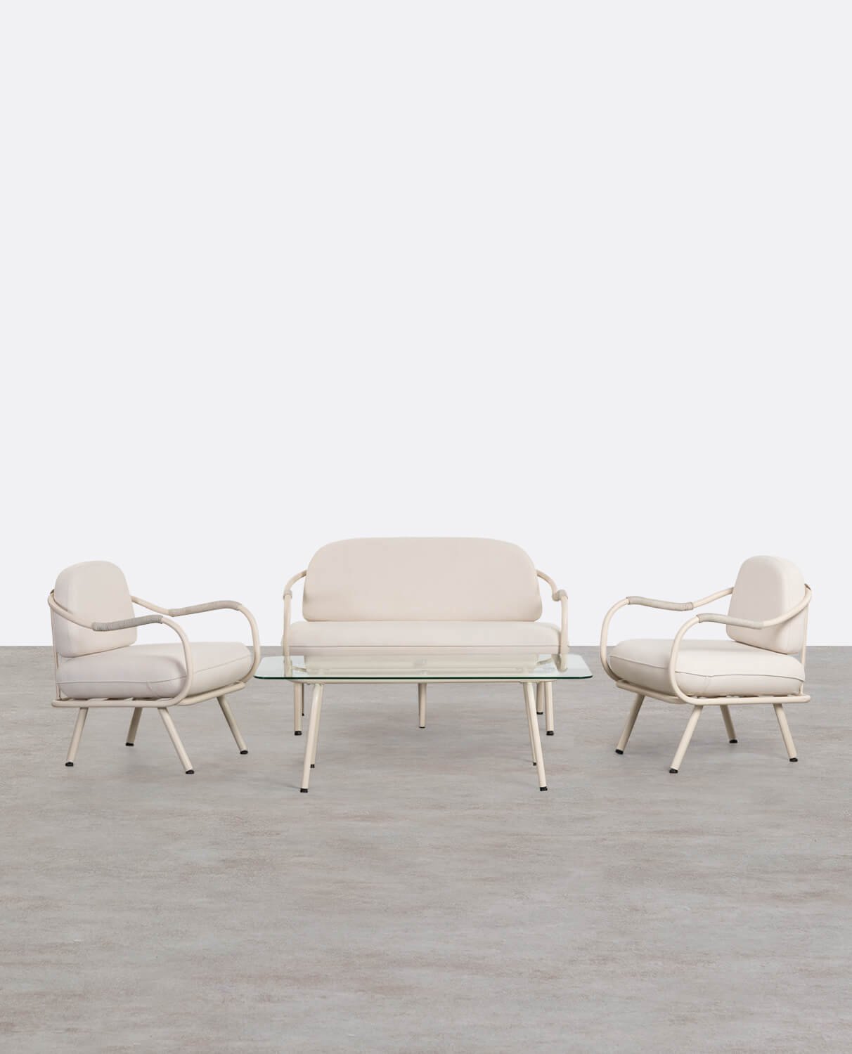Set da Giardino in Metallo e Vetro Temperato Xoan, immagine della galleria 1