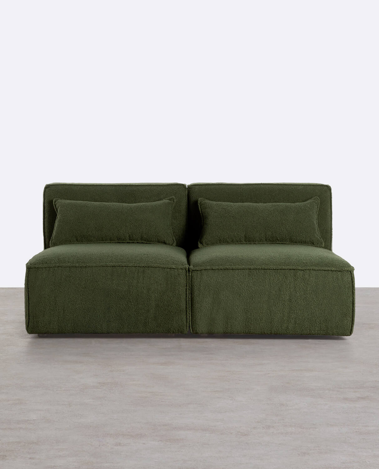 Divano Modulare 2 Pezzi in Tessuto Bouclé Kilhe, immagine della galleria 1