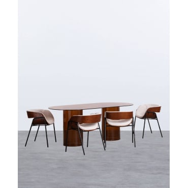 East West Furniture Cac-mah-lc Capri Juego De 2 Sillas De Diseño De La