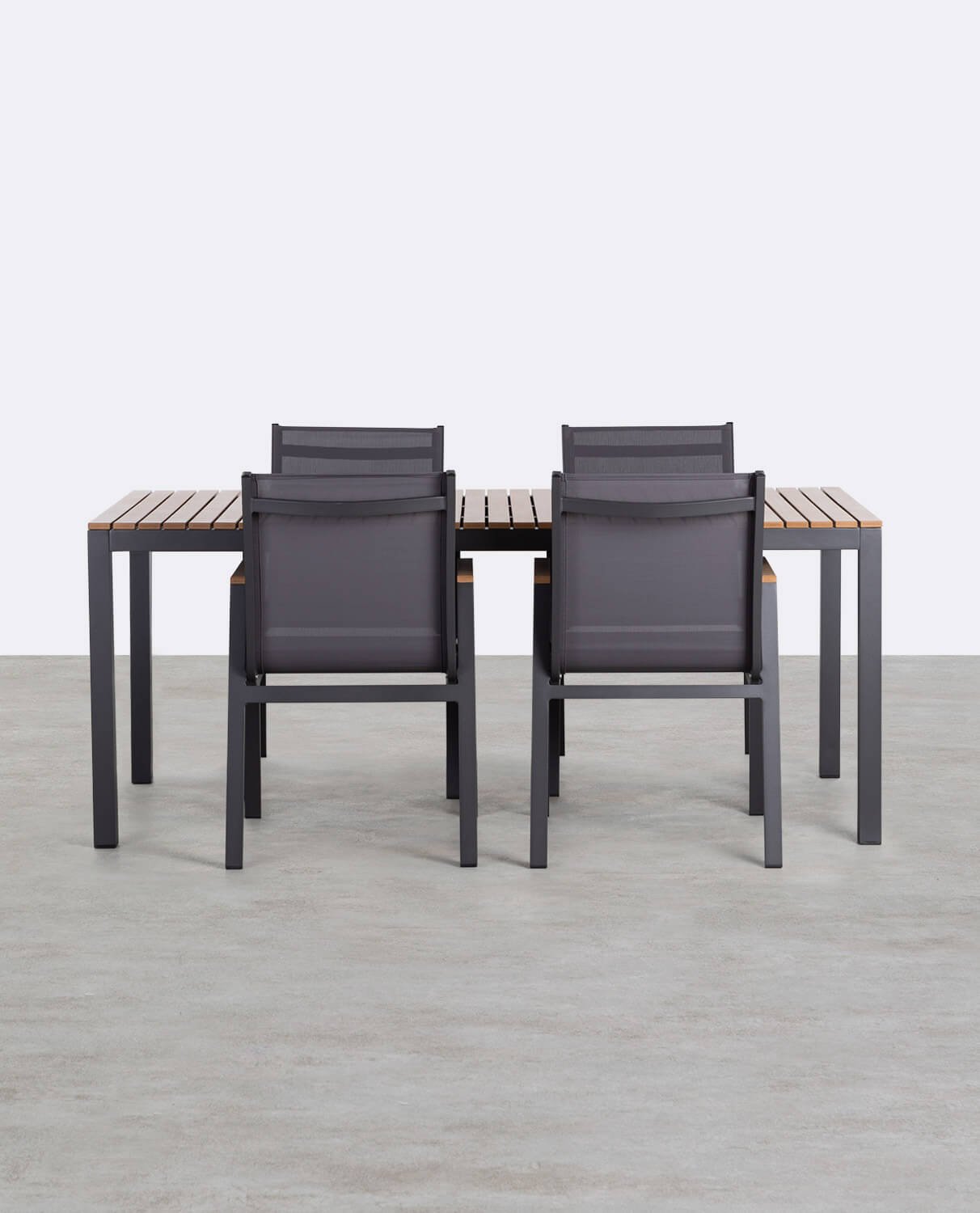 Tavolo in Alluminio e Set di 4 Sedie da Esterno Korce, immagine della galleria 1