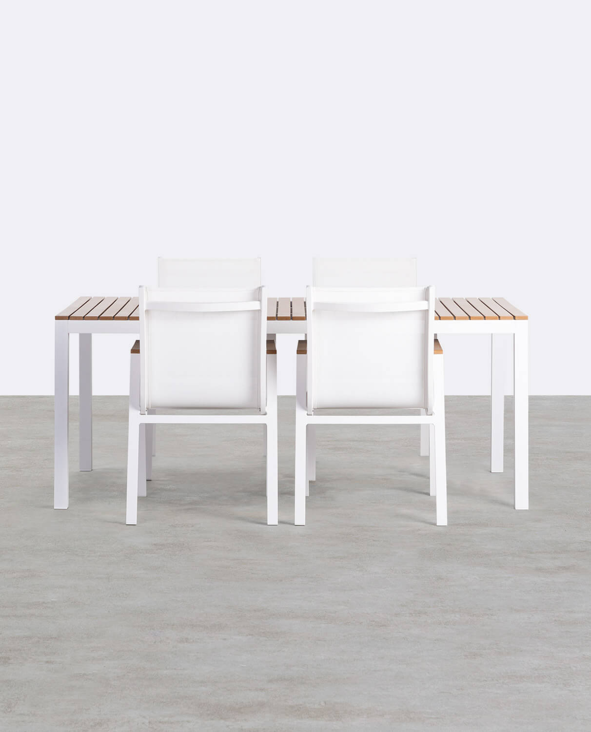Tavolo in Alluminio e Set di 4 Sedie da Esterno Korce, immagine della galleria 1