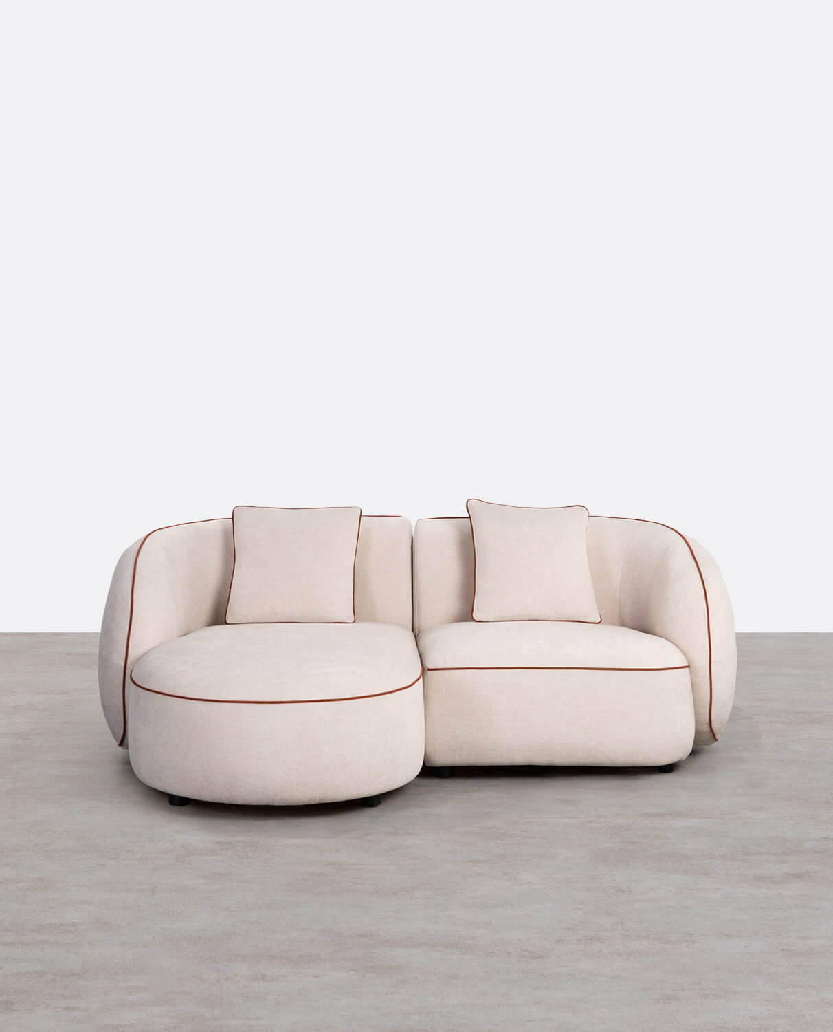 Divano Angolare Modulare in 2 Pezzi con Chaise Longue in Tessuto Ilham , immagine della galleria 1