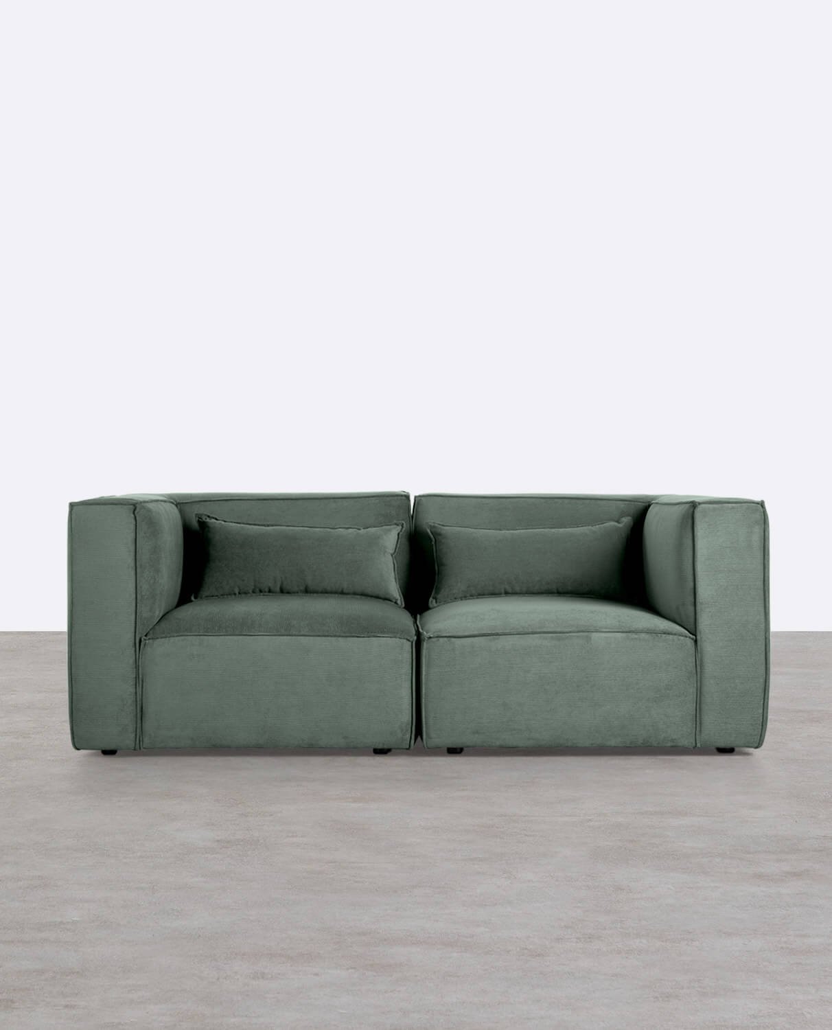 Divano Modulare a 2 pezzi Angolari in Velluto a Coste Kilhe, immagine della galleria 1