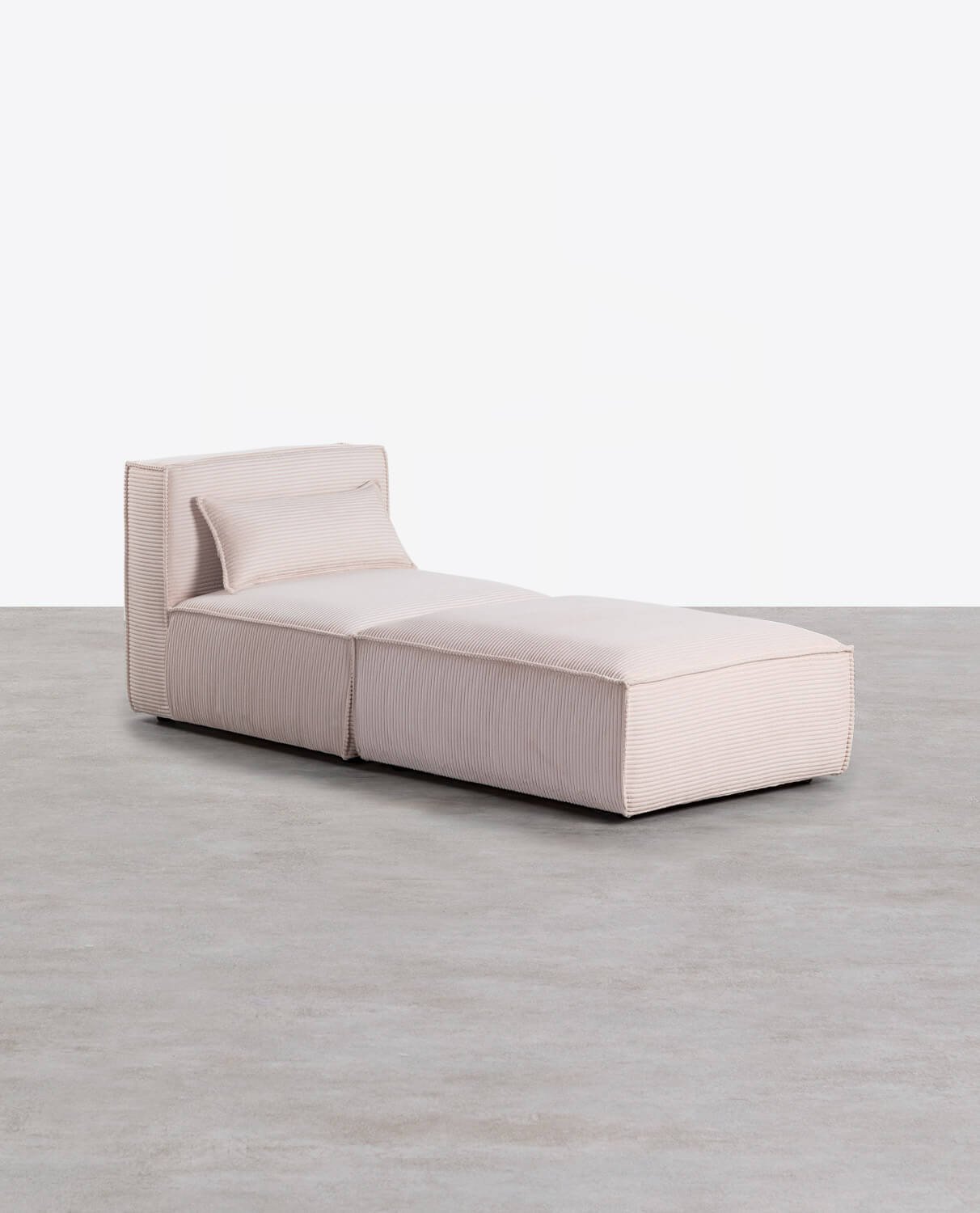 Poltrona Modulare e Pouf in Velluto a Coste Spesse Kilhe, immagine della galleria 1