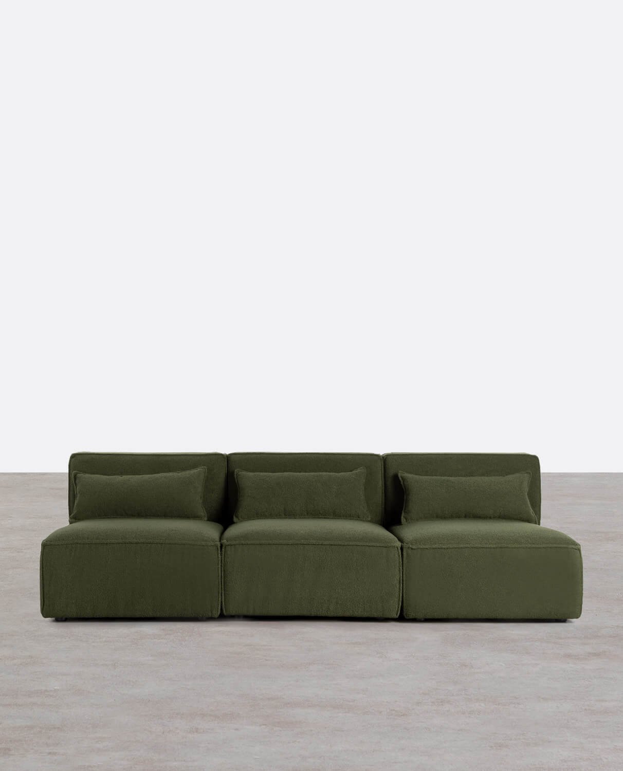 Divano Modulare 3 Pezzi in Tessuto Bouclé Kilhe, immagine della galleria 1