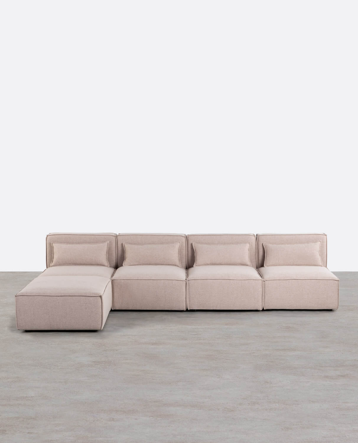 Divano Modulare 4 Pezzi e Pouf in Tessuto Kilhe, immagine della galleria 1