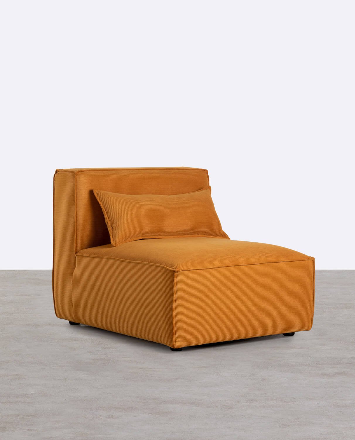 Divano Modulare 2 Pezzi e Pouf in Velluto a Coste Kilhe, immagine della galleria 2