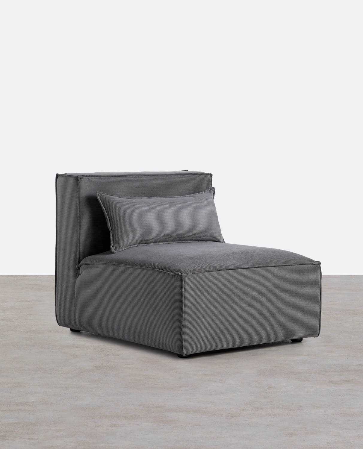 Divano Modulare 3 Pezzi e Pouf in Velluto a Coste Kilhe, immagine della galleria 2