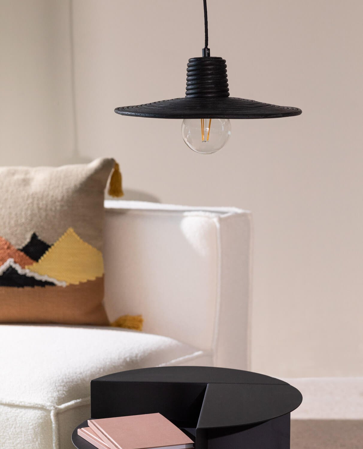 Lampada da Soffitto in Metallo e Rattan (Ø35,5 cm) Molly, immagine della galleria 2