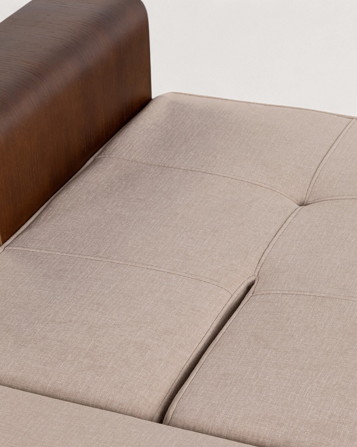 Divano Letto 3 Posti con Braccioli in Legno e Tessuto Nuovo 70S, immagine della galleria 10