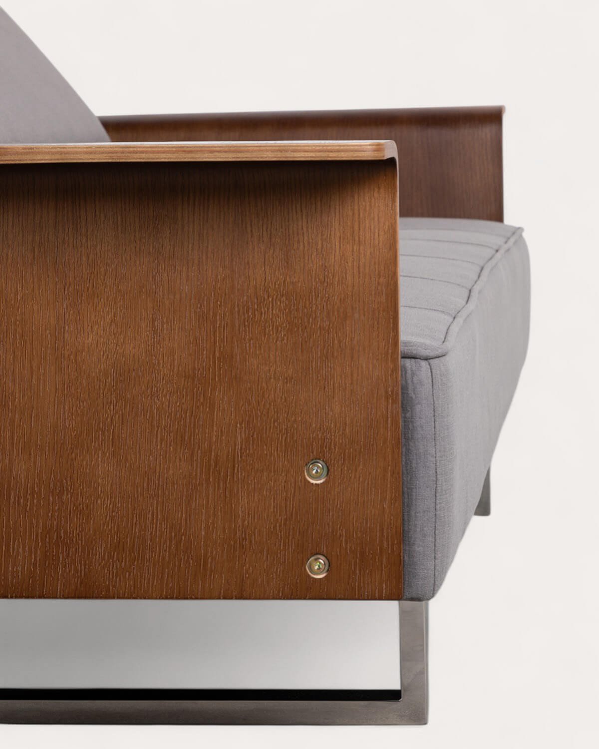 Divano Letto 3 Posti con Braccioli in Legno e Tessuto Nuovo 70S, immagine della galleria 8