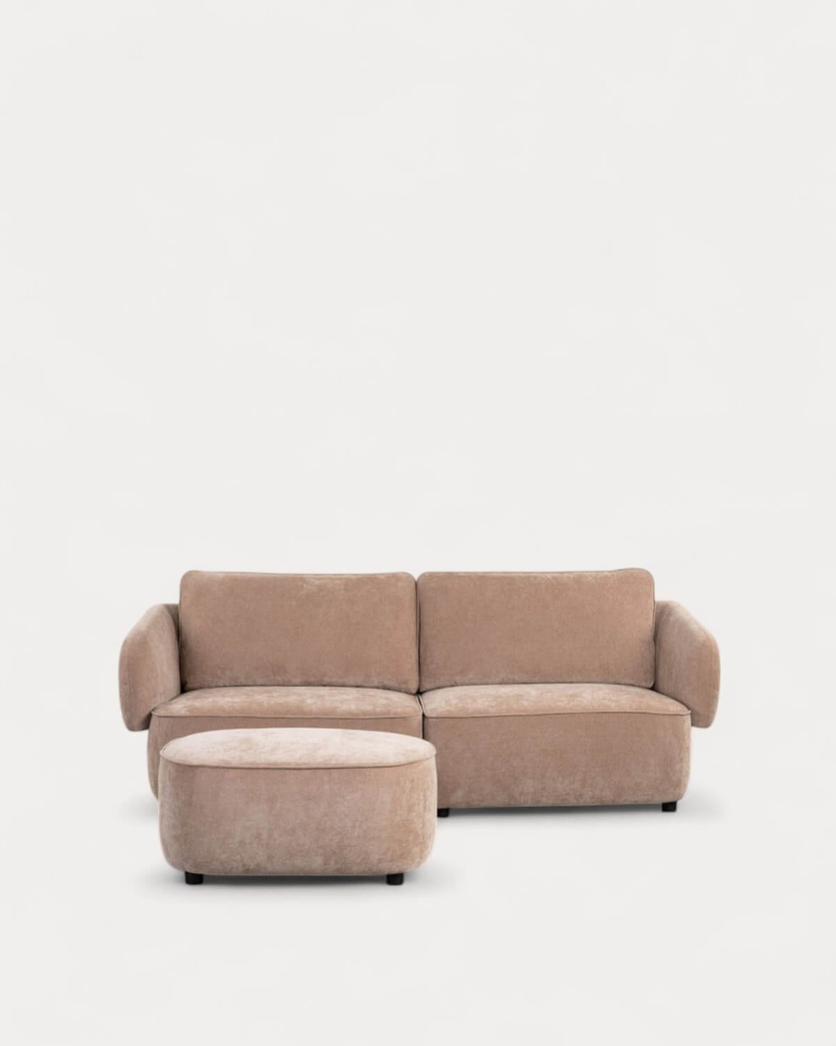 Divano a 2 Posti con Pouf in Tessuto Kino, immagine della galleria 1