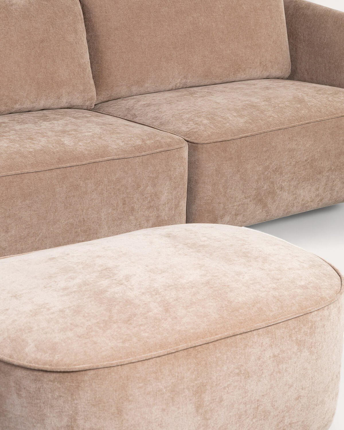 Divano a 2 Posti con Pouf in Tessuto Kino, immagine della galleria 6