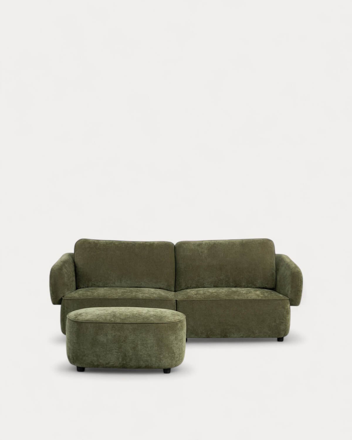 Divano a 2 Posti con Pouf in Tessuto Kino, immagine della galleria 1