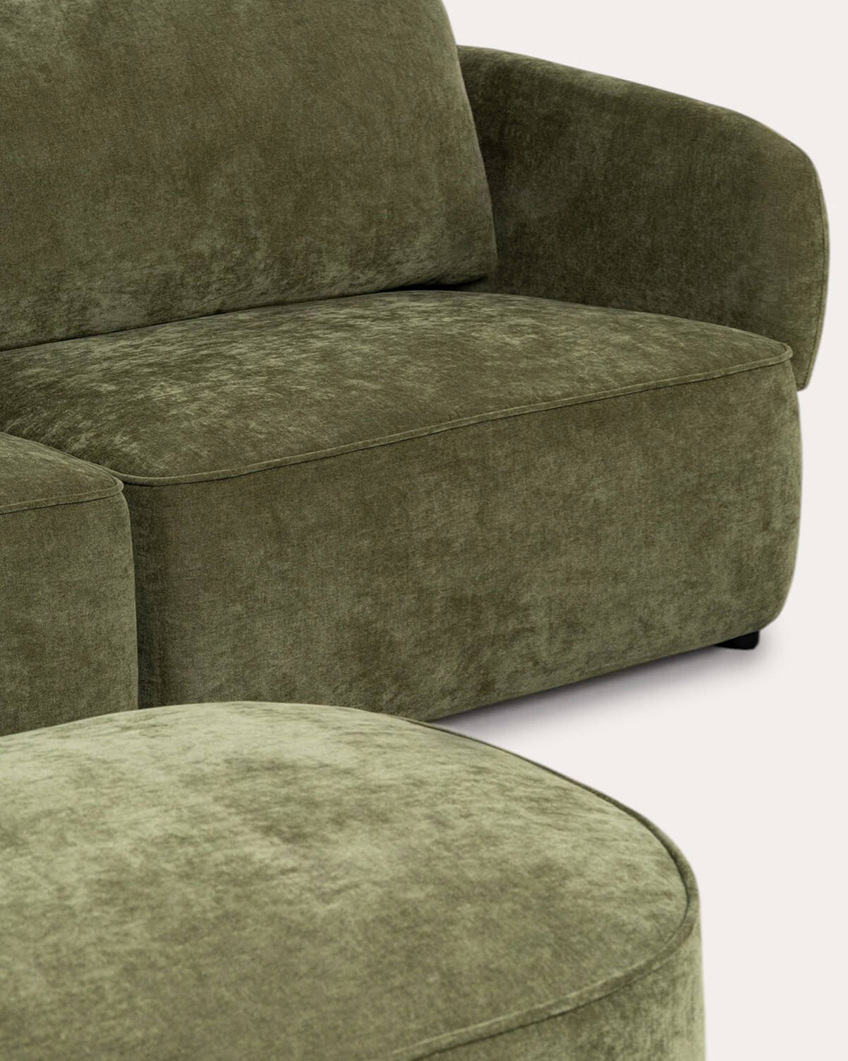 Divano a 2 Posti con Pouf in Tessuto Kino, immagine della galleria 7