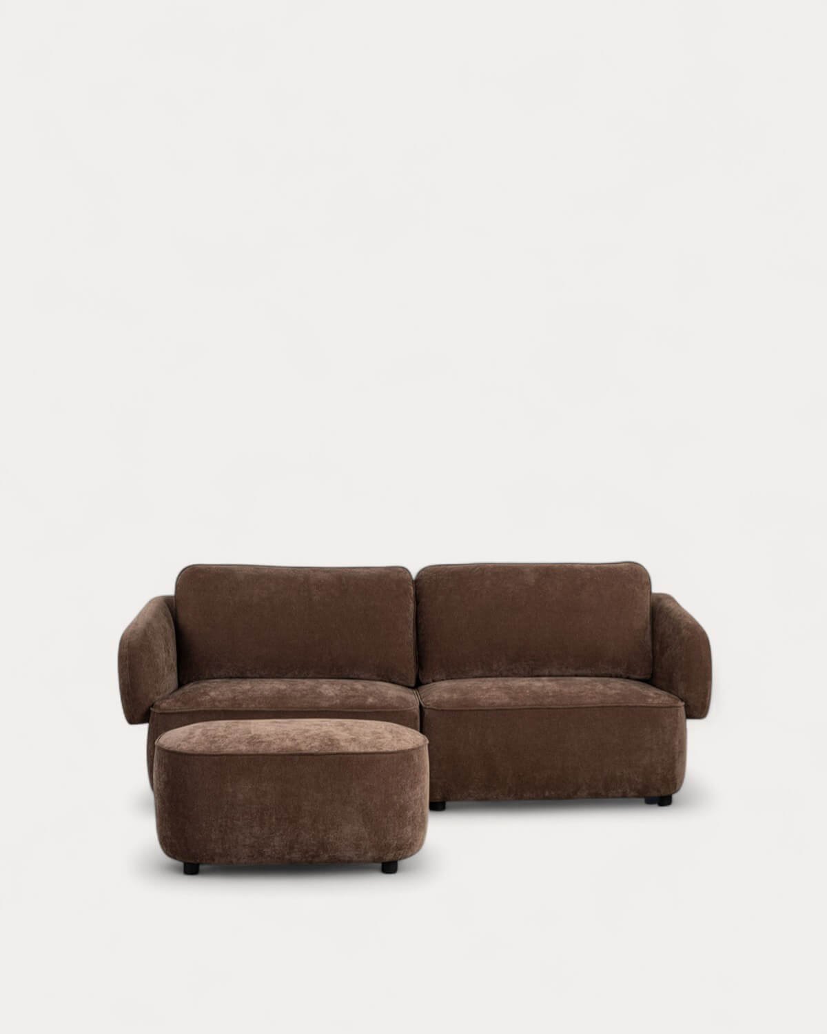 Divano a 2 Posti con Pouf in Tessuto Kino, immagine della galleria 1