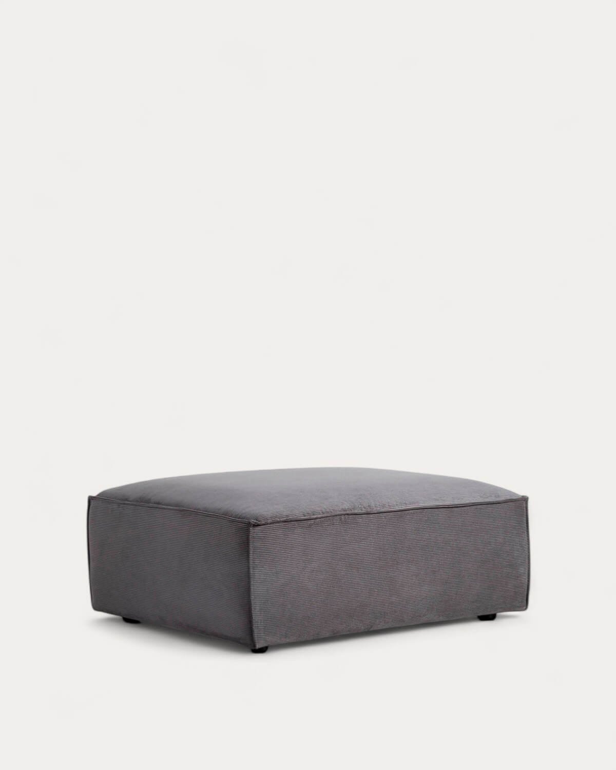Divano Modulare 2 Pezzi e Pouf in Velluto a Coste Kilhe, immagine della galleria 2