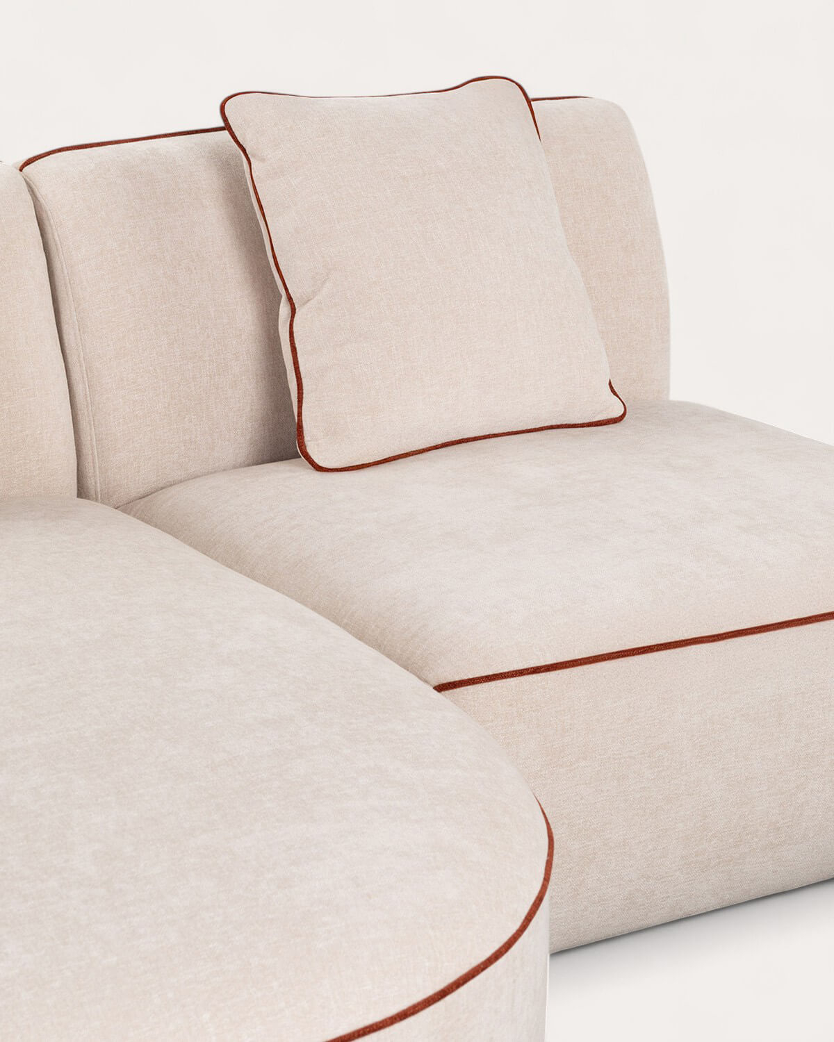 Divano Chaise Longue Modulare in 2 Pezzi con Poltrona in Tessuto Ilham, immagine della galleria 4