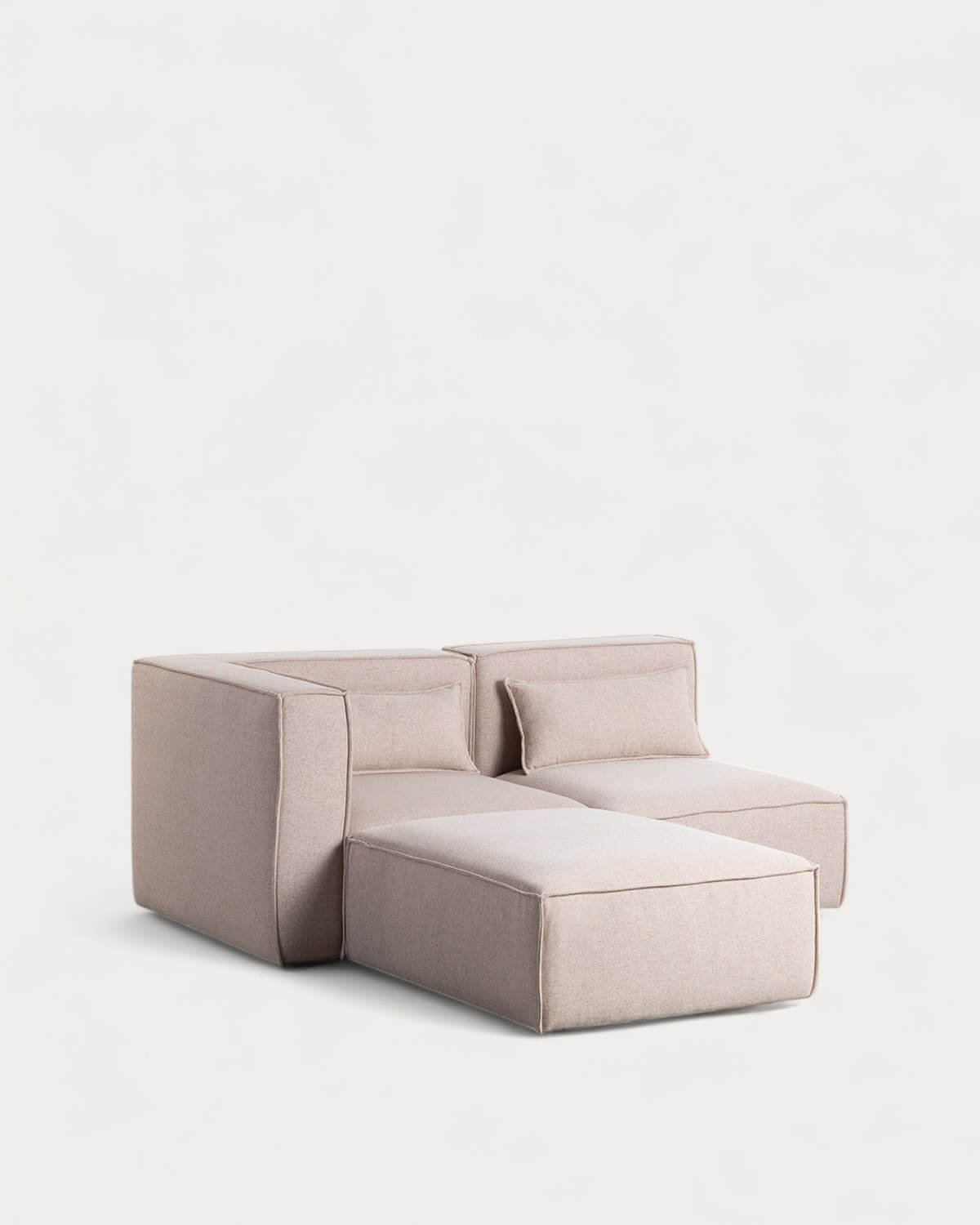 Divano Modulare Angolare 2 Pezzi e Pouf in Tessuto Kilhe, immagine della galleria 1
