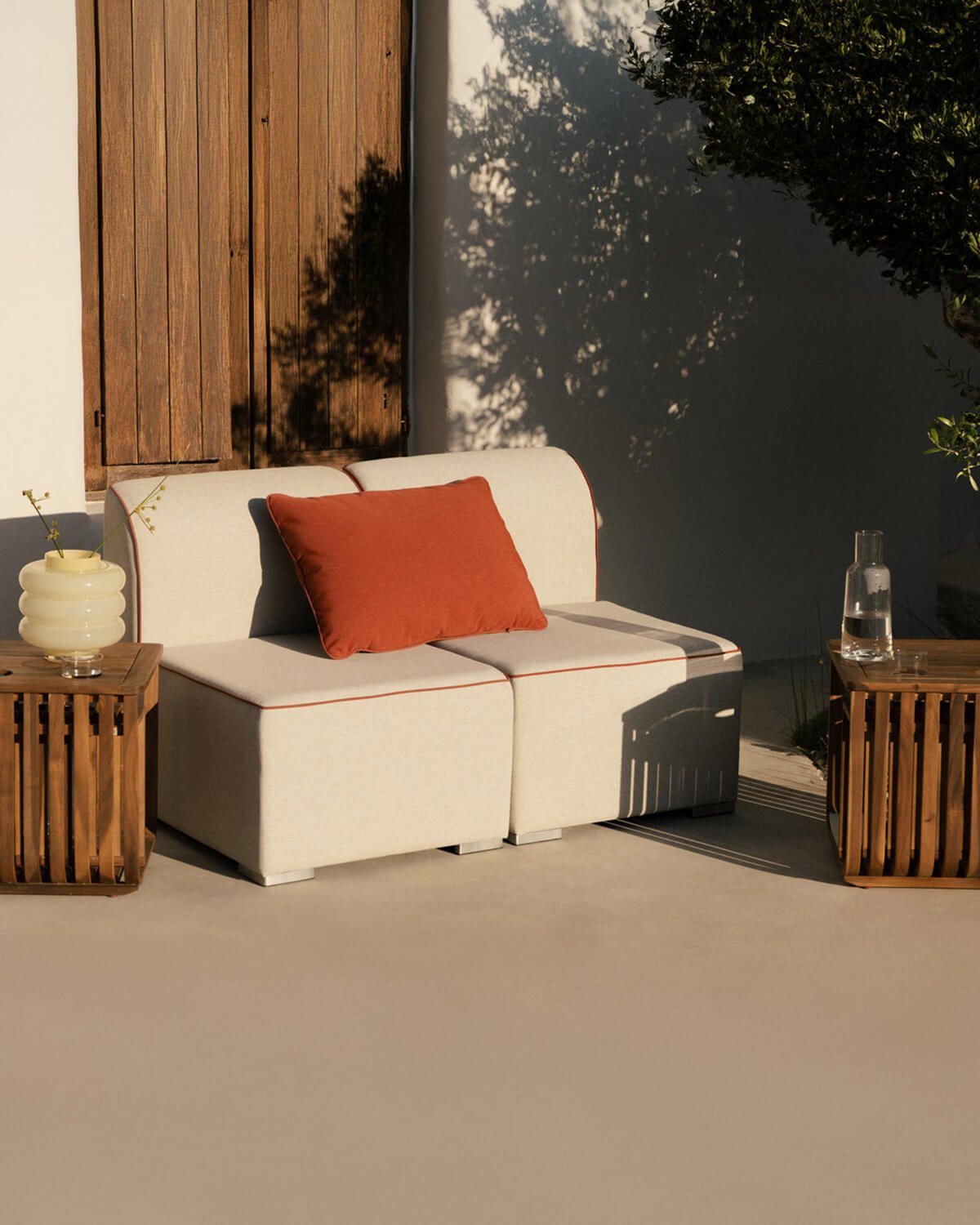 Divano da Giardino Modulare con Poltrona in Tessuto 2 Pezzi Lagos, immagine della galleria 1