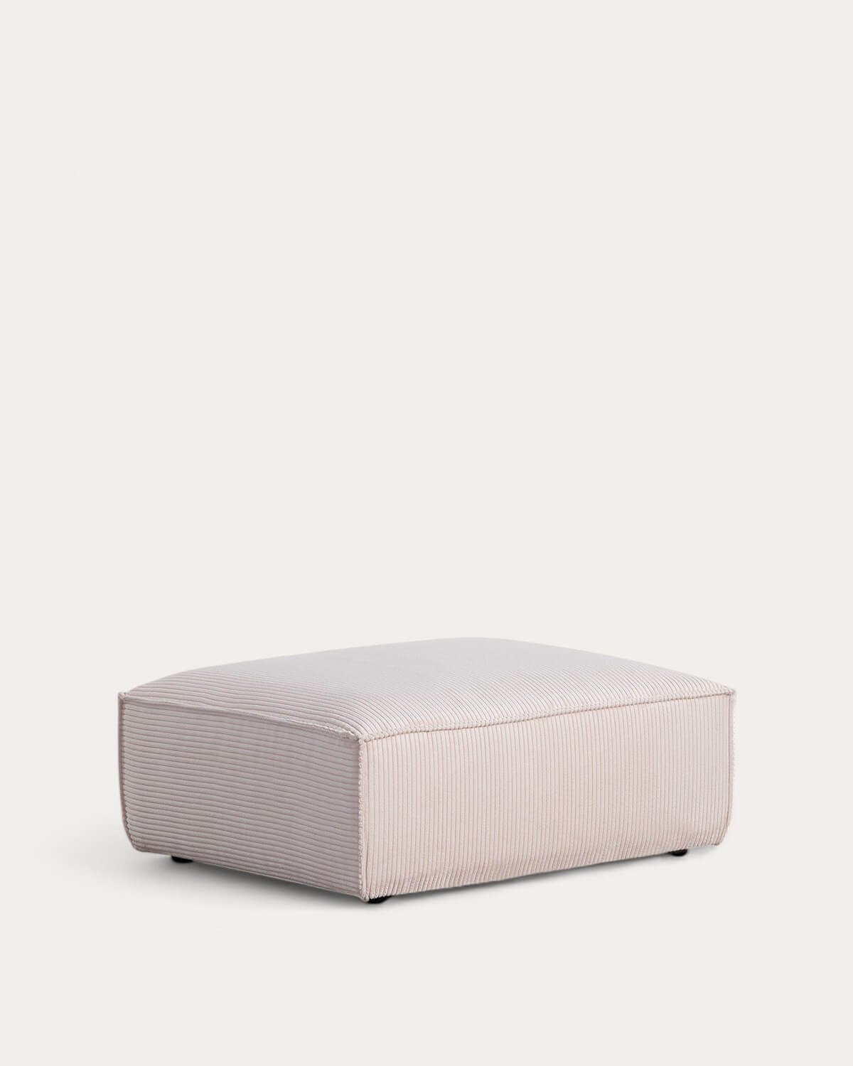 Divano modulare  2 pezzi con pouf in velluto a coste spesso Kilhe, immagine della galleria 6