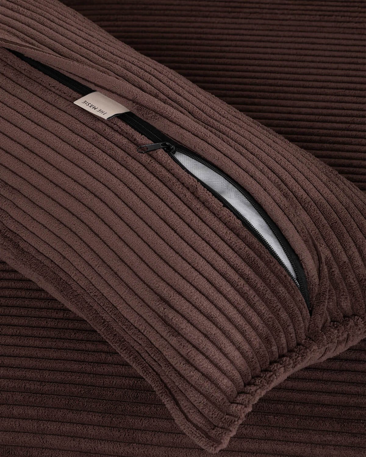 Divano modulare  2 pezzi con pouf in velluto a coste spesso Kilhe, immagine della galleria 6