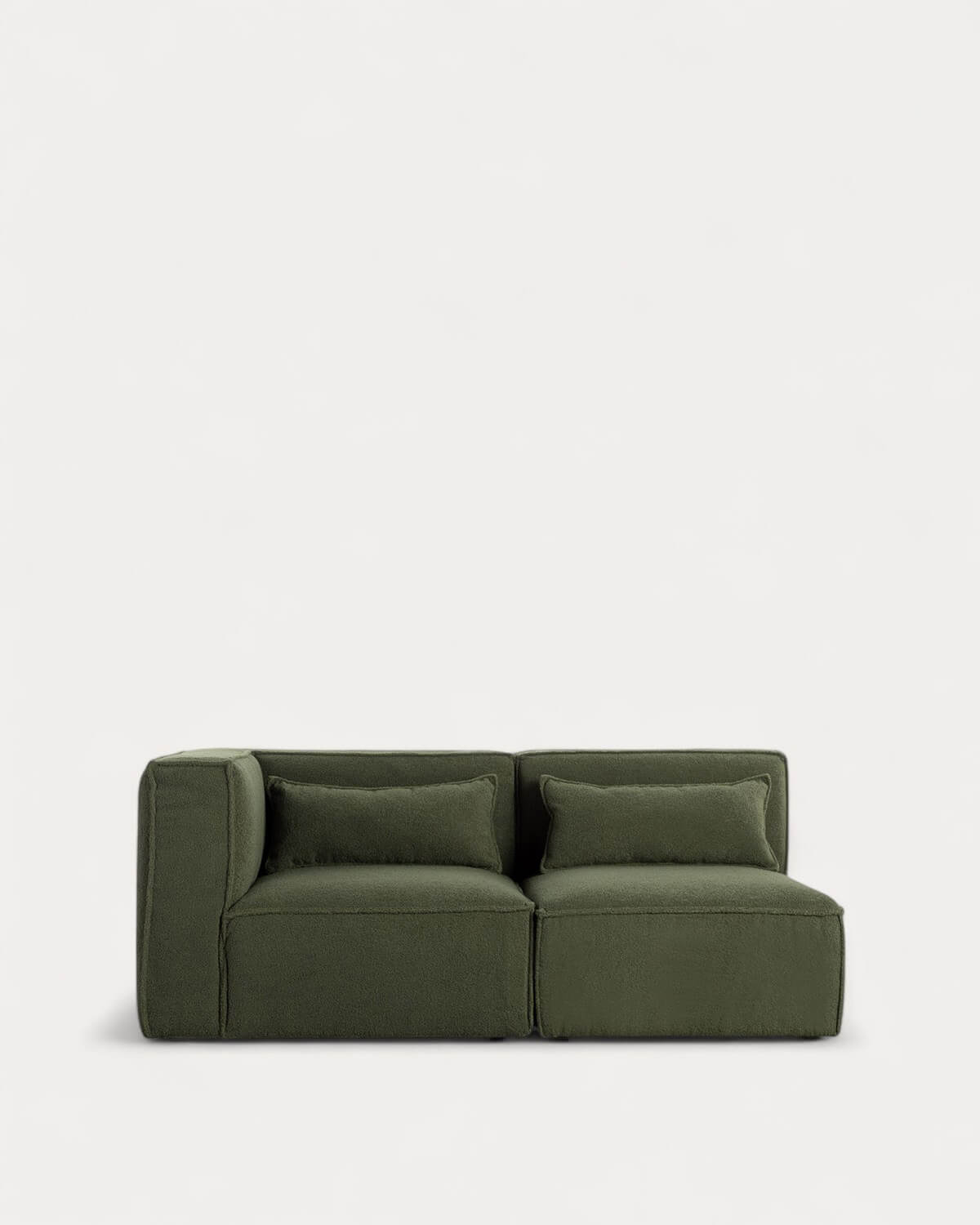 Divano Modulare Angolare 2 Pezzi in Tessuto Bouclé Kilhe, immagine della galleria 1
