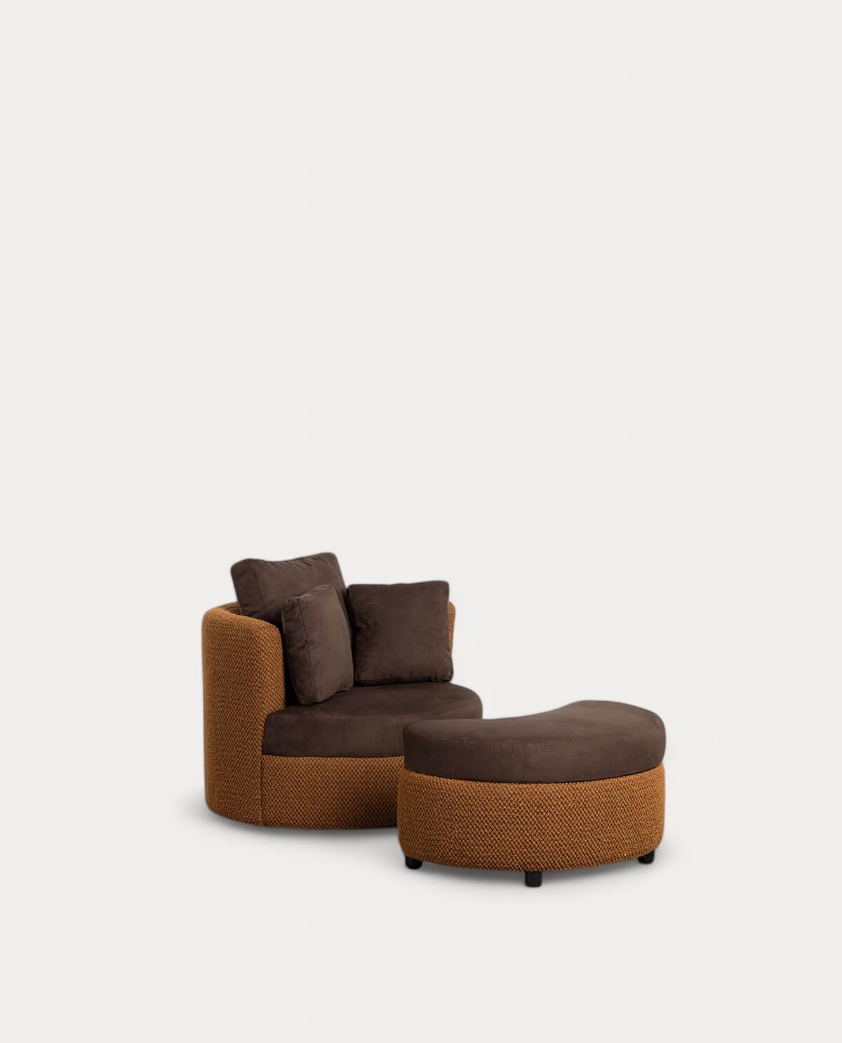 Poltroncina in Tessuto con 3 Cuscini e Poggiapiedi Jace, immagine della galleria 4455297