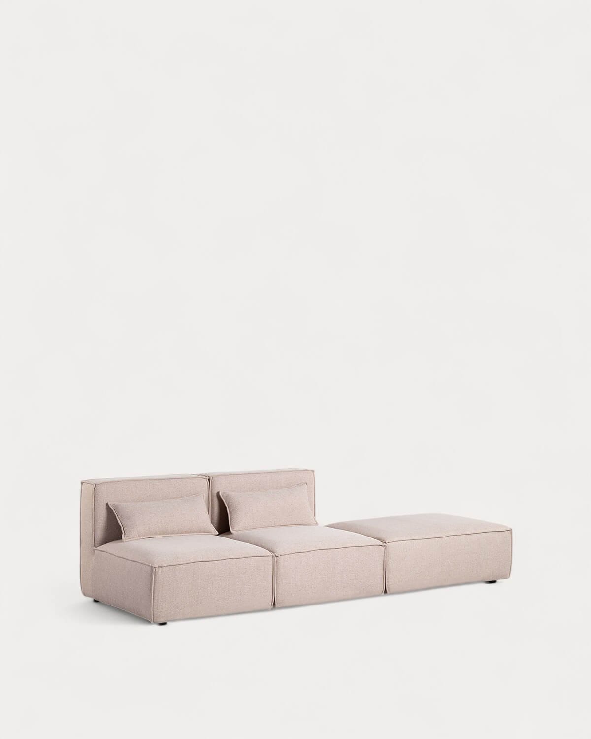 Divano Modulare 2 Pezzi con Pouf in Tessuto Kilhe, immagine della galleria 1