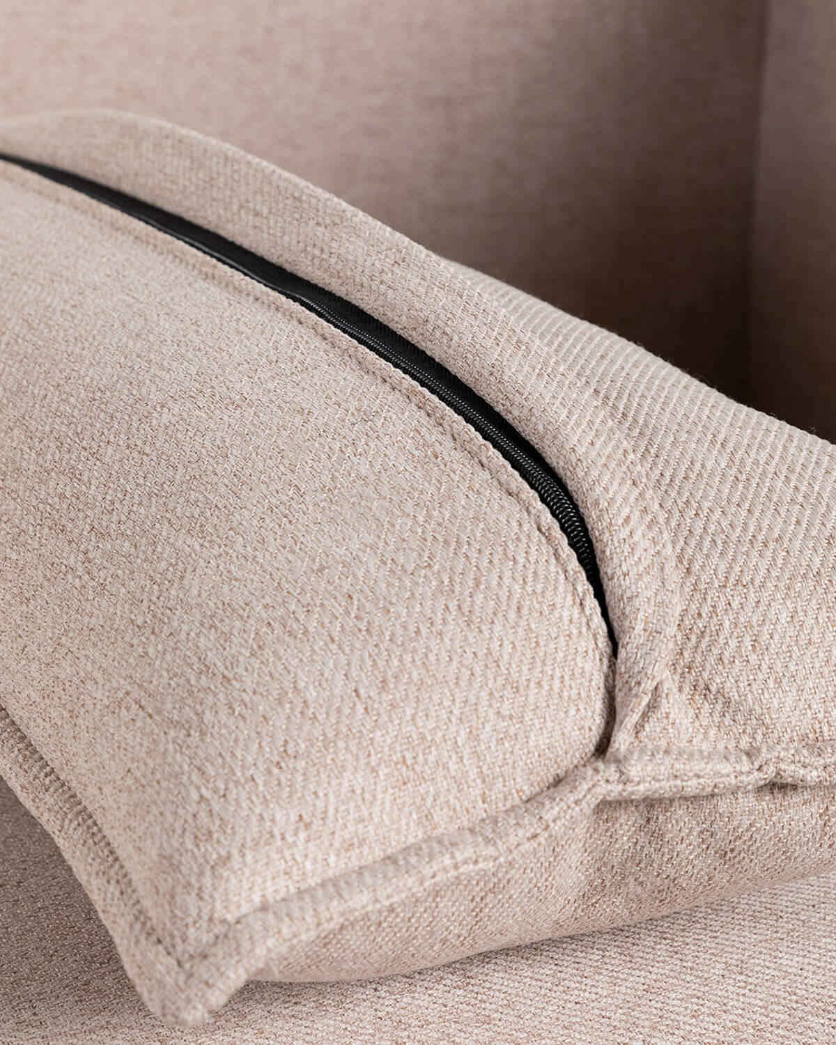 Divano Modulare 2 Pezzi con Pouf in Tessuto Kilhe, immagine della galleria 5