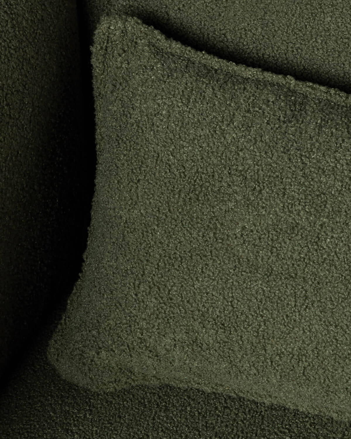 Poltrona Angolare Modulare con Pouf in Tessuto Bouclé Kilhe, immagine della galleria 5