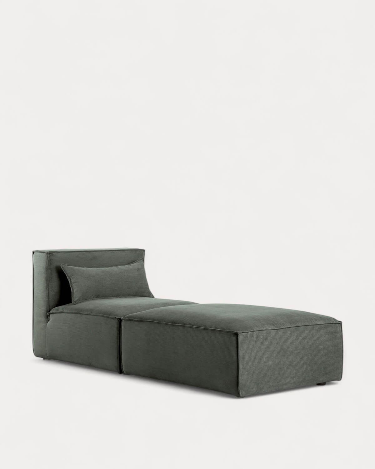 Poltrona Modulare con Pouf in Velluto a Coste Kilhe, immagine della galleria 1