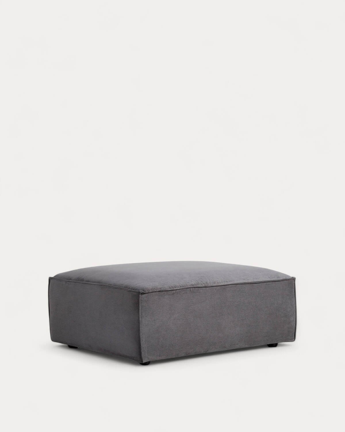 Divano Modulare 2 Pezzi e Pouf in Velluto a Coste Kilhe, immagine della galleria 3