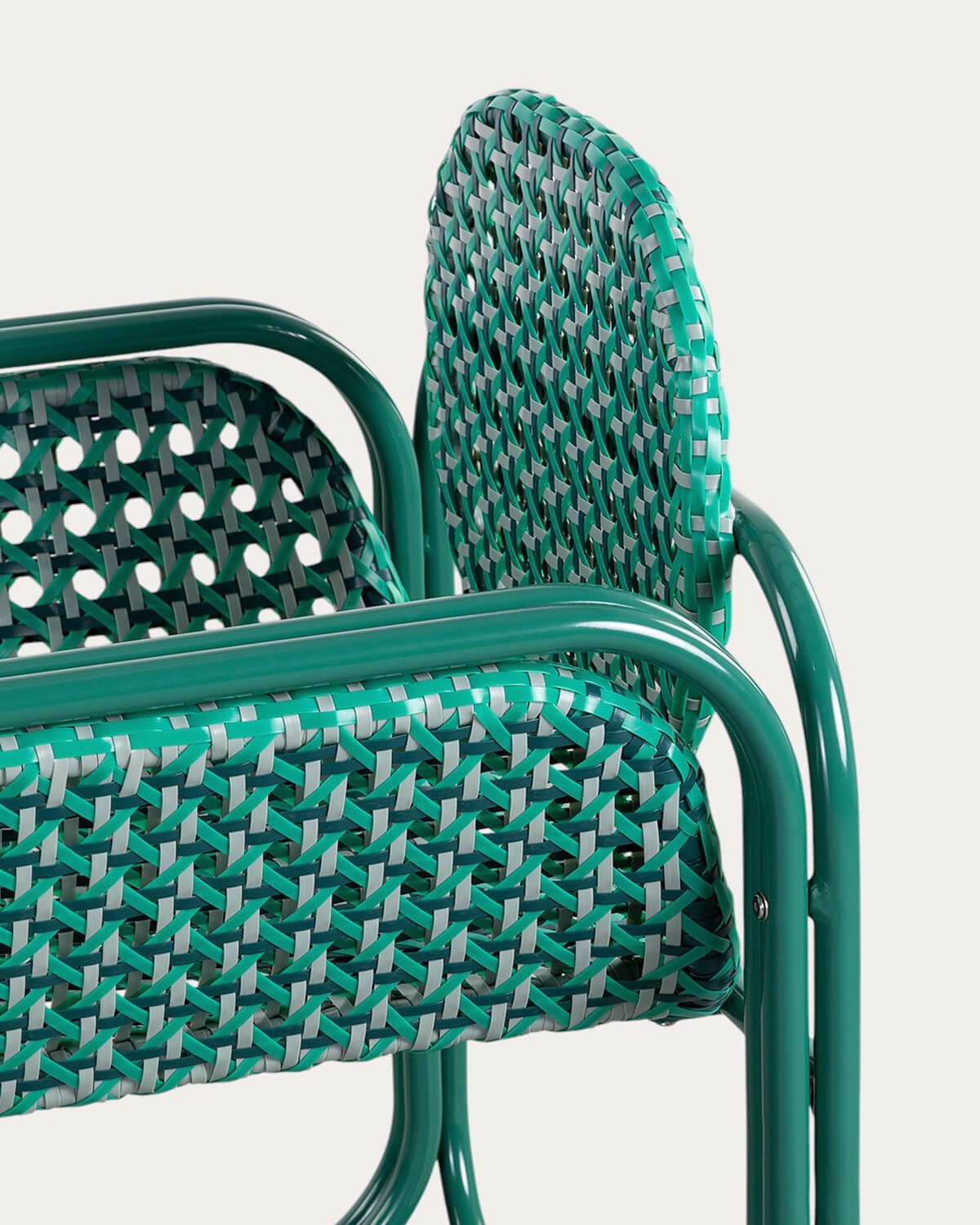 Pack 2 Poltrone con Braccioli in Alluminio e Rattan Sintetico Roys, immagine della galleria 8