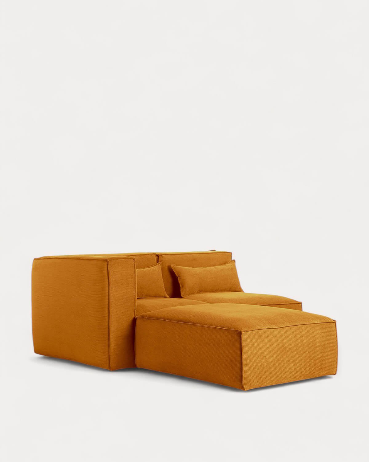 Divano Modulare Angolare 2 Pezzi e Pouf in Tessuto a Coste kilhe, immagine della galleria 2