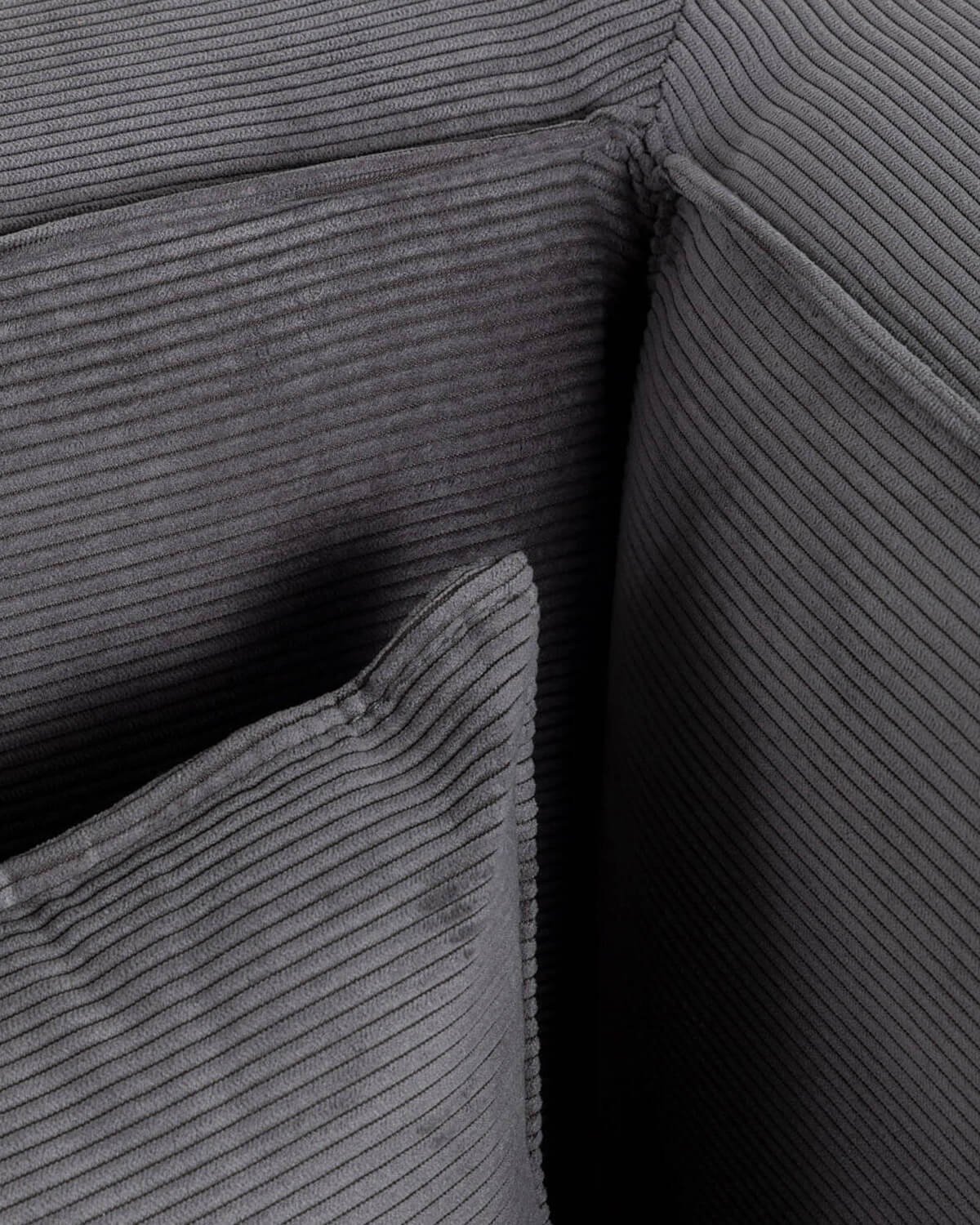 Divano Angolare Modulare Kilhe a 3 Pezzi con 2 Poltrone e Pouf in Velluto a Coste, immagine della galleria 6