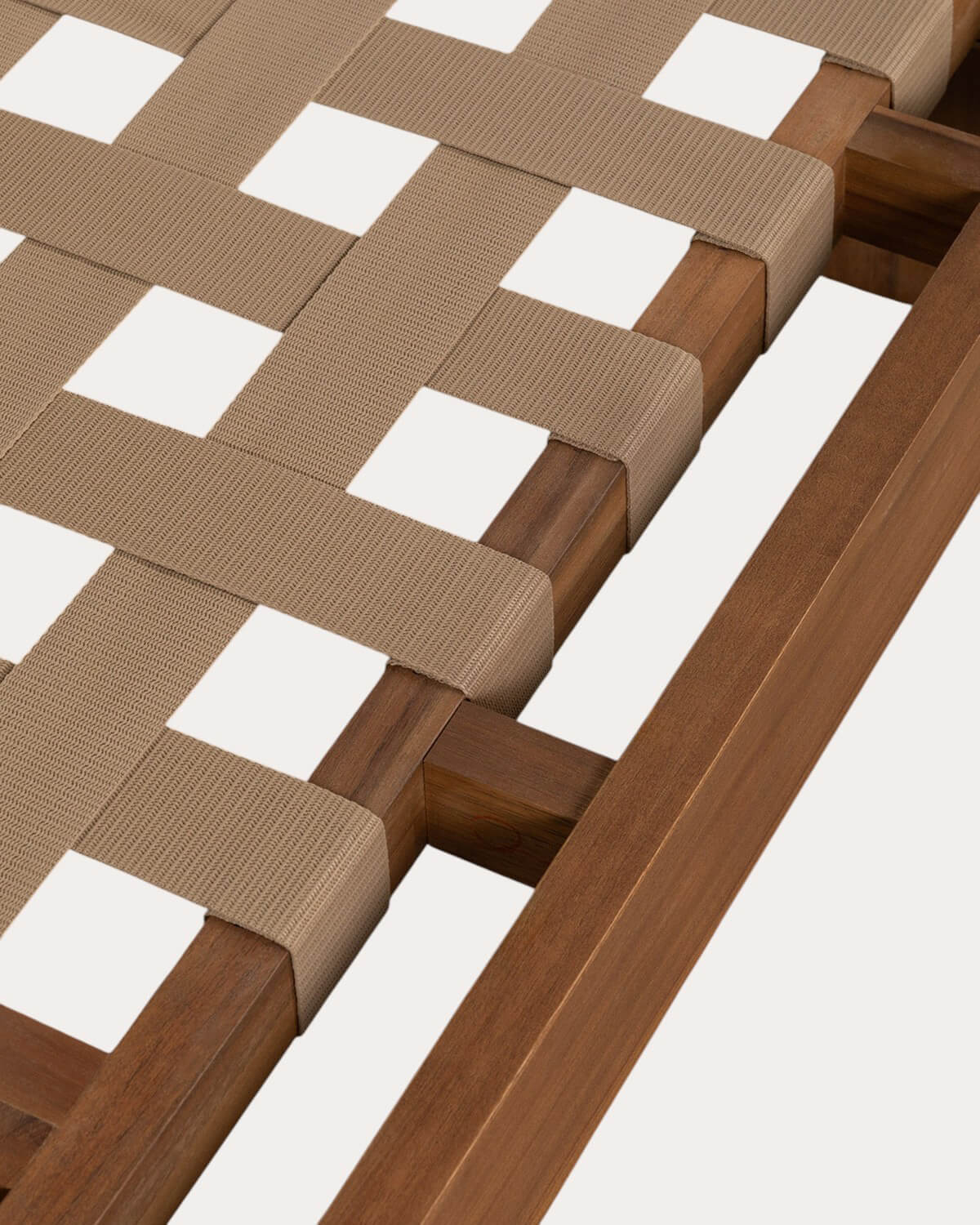 Divano da Giardino 3 Posti in Legno di Acacia e Tessuto Moad, immagine della galleria 8