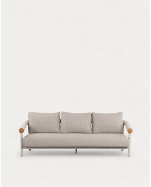 Divano da giardino a 3 Posti in Alluminio con Cuscini Cheryl