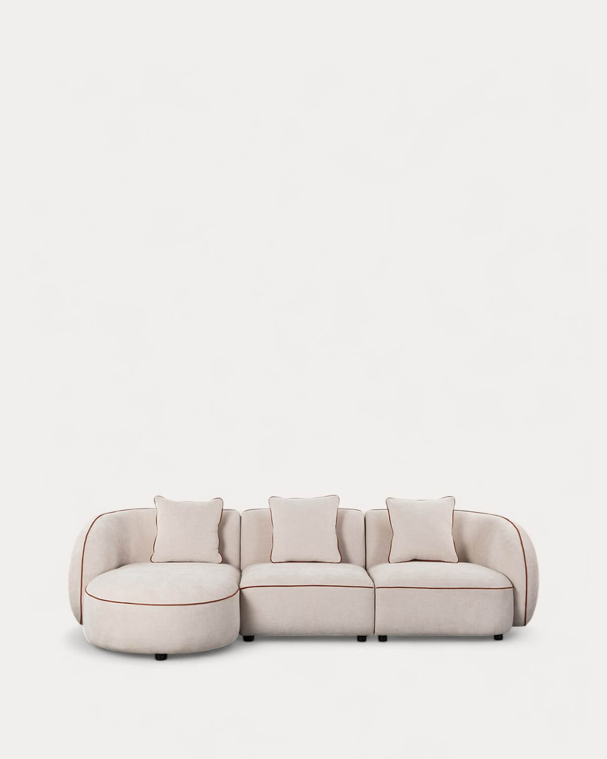 Divano Chaise Longue Modulare in 3 Pezzi con Poltrona Angolare e Tessuto Ilham, immagine della galleria 1