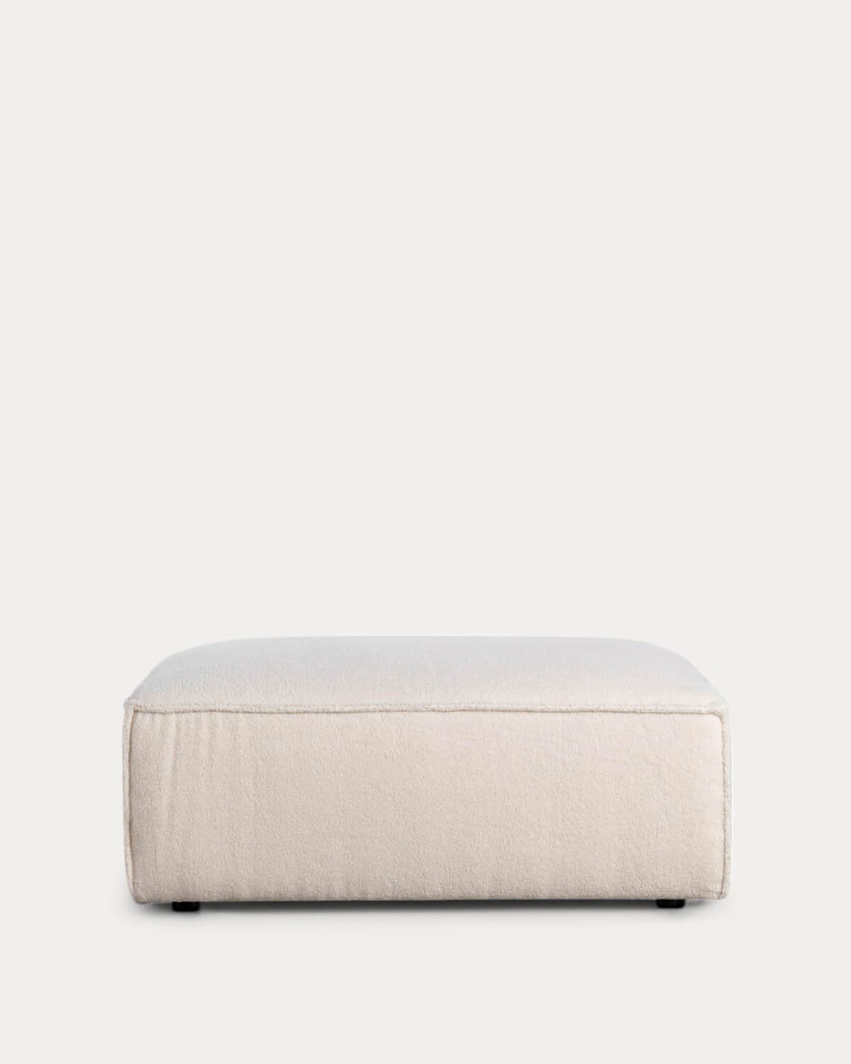 Divano Modulare 3 Pezzi con 2 Poltrone e Pouf in Tessuto Bouclé Kilhe, immagine della galleria 5