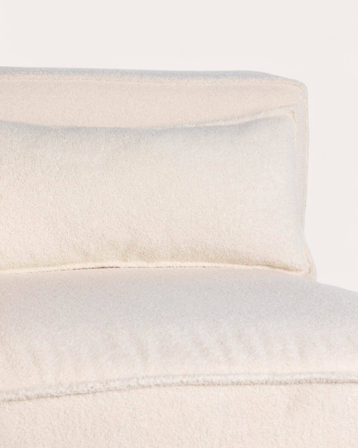 Divano Modulare 3 Pezzi e Pouf in Tessuto Bouclé Kilhe, immagine della galleria 5