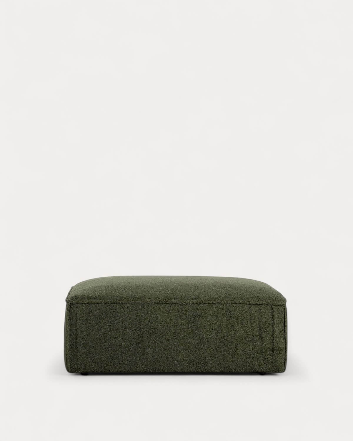 Divano Modulare 3 Pezzi con 2 Poltrone Angolari e Pouf in Tessuto Bouclé Kilhe, immagine della galleria 4