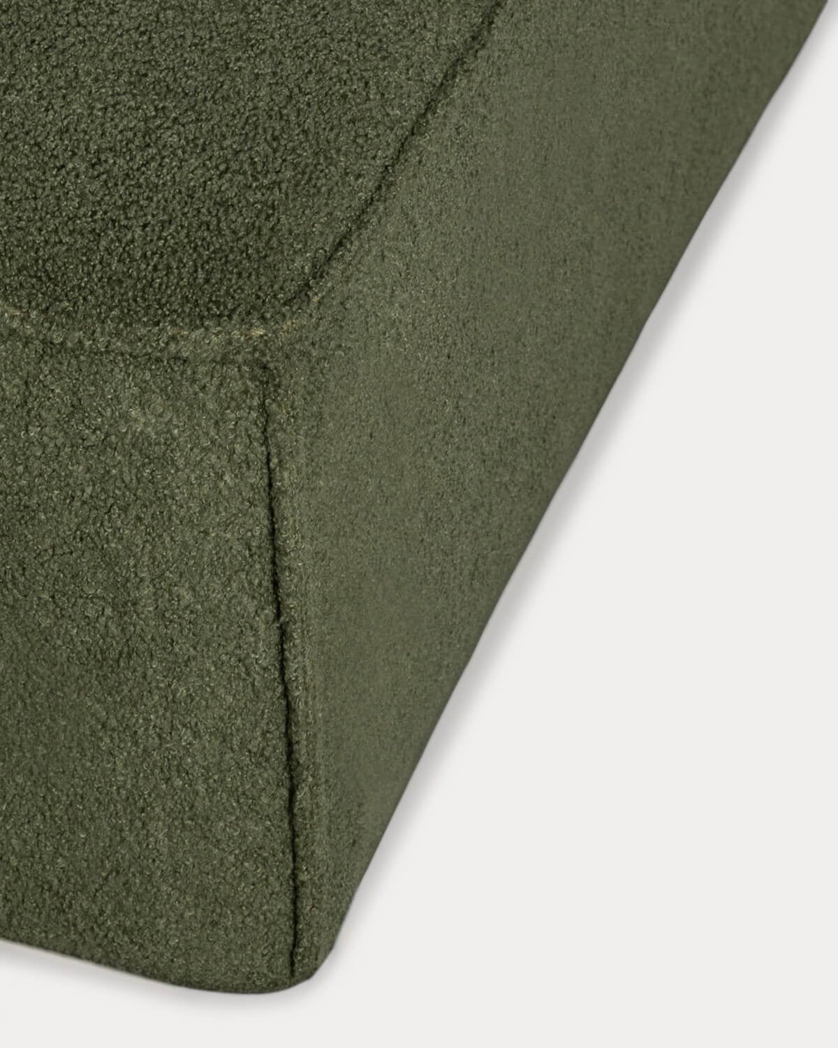 Divano Modulare 3 Pezzi con 2 Poltrone Angolari e Pouf in Tessuto Bouclé Kilhe, immagine della galleria 7