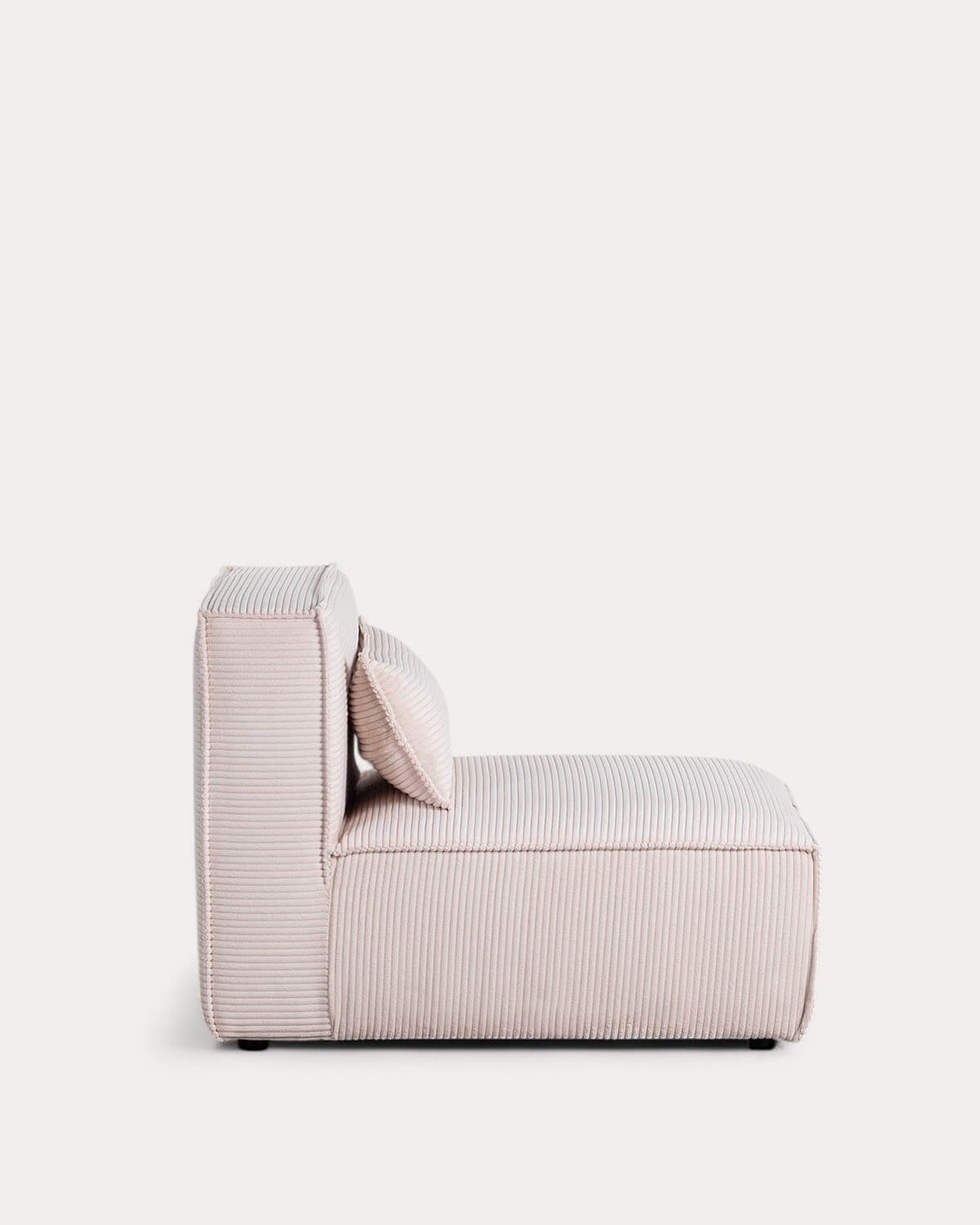 Divano Modulare 4 Pezzi con 3 Poltrone e un Pouf in Velluto a Coste Spesse Kilhe, immagine della galleria 5