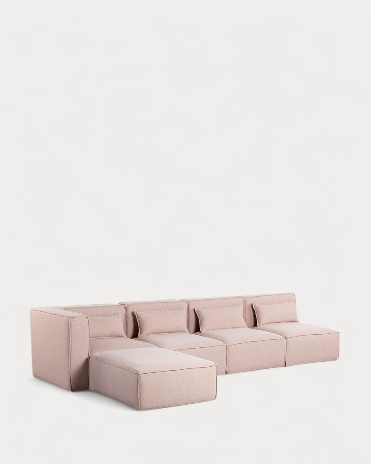 Divano Modulare 4 Pezzi con 3 Poltrone e Pouf in Tessuto Kilhe, immagine della galleria 1