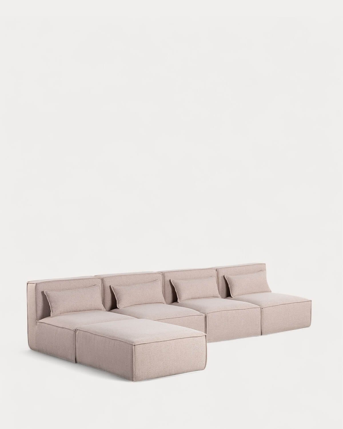 Divano Modulare 4 Pezzi e Pouf in Tessuto Kilhe, immagine della galleria 1