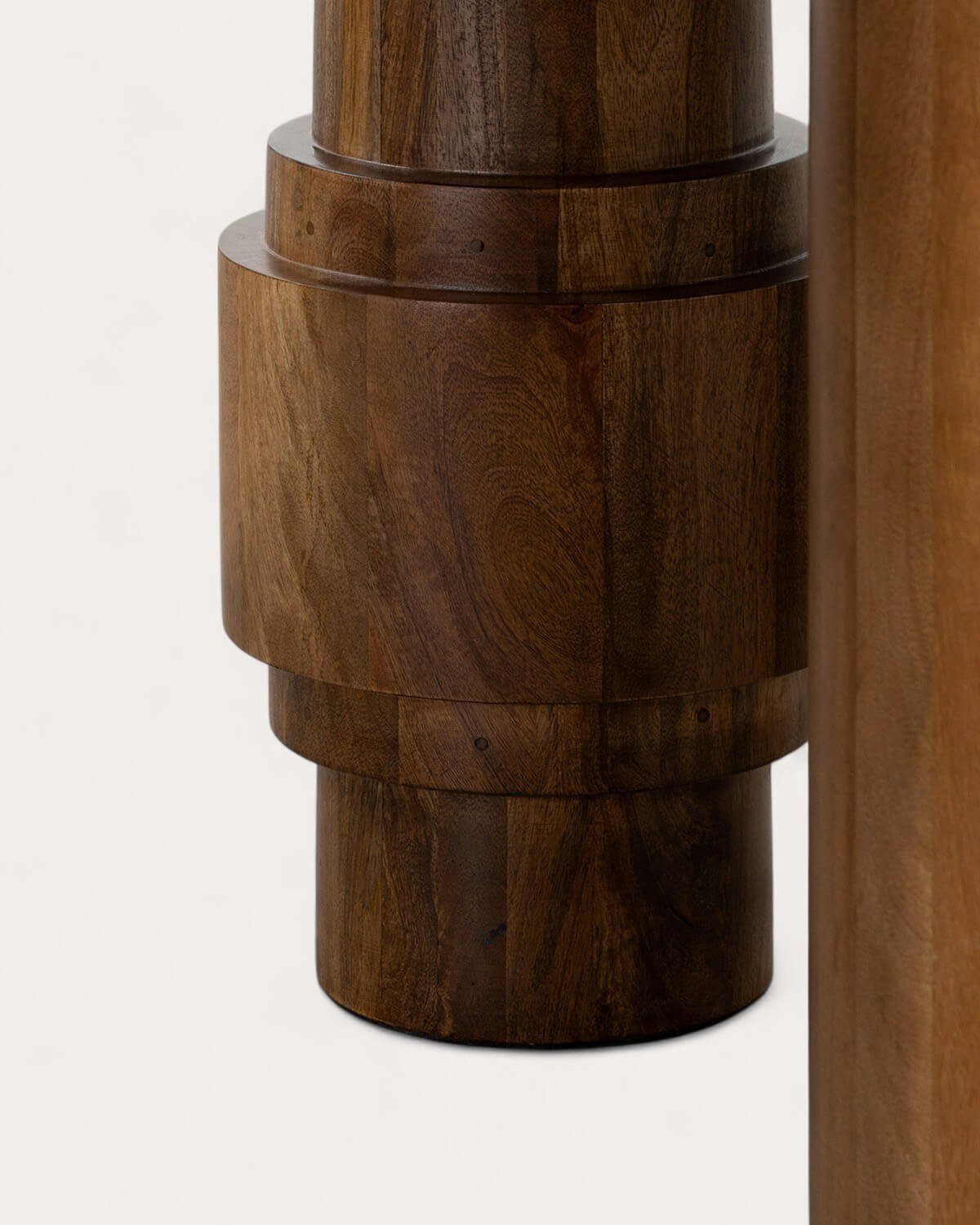 Tavolo da Pranzo Rotondo in Marmo Bidasar e Legno di Mango (Ø140 cm) Atenas, immagine della galleria 8