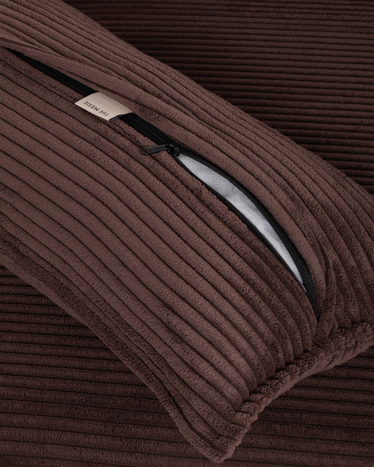 Divano Modulare 4 Pezzi con 2 Poltrone Angolari e Pouf in Velluto a Coste Spesse Kilhe , immagine della galleria 7