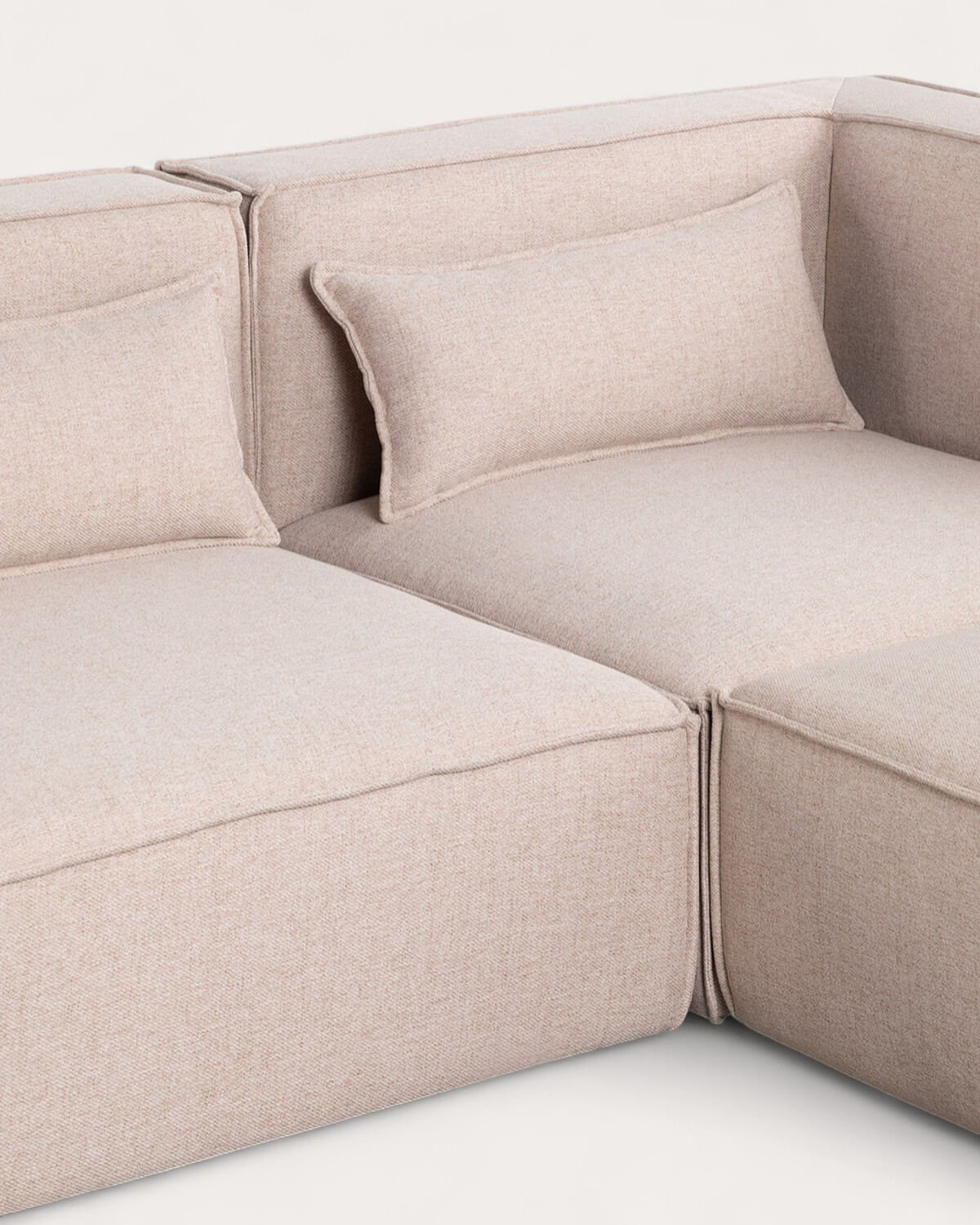 Divano Modulare 5 Pezzi e Pouf in Tessuto Kilhe, immagine della galleria 5