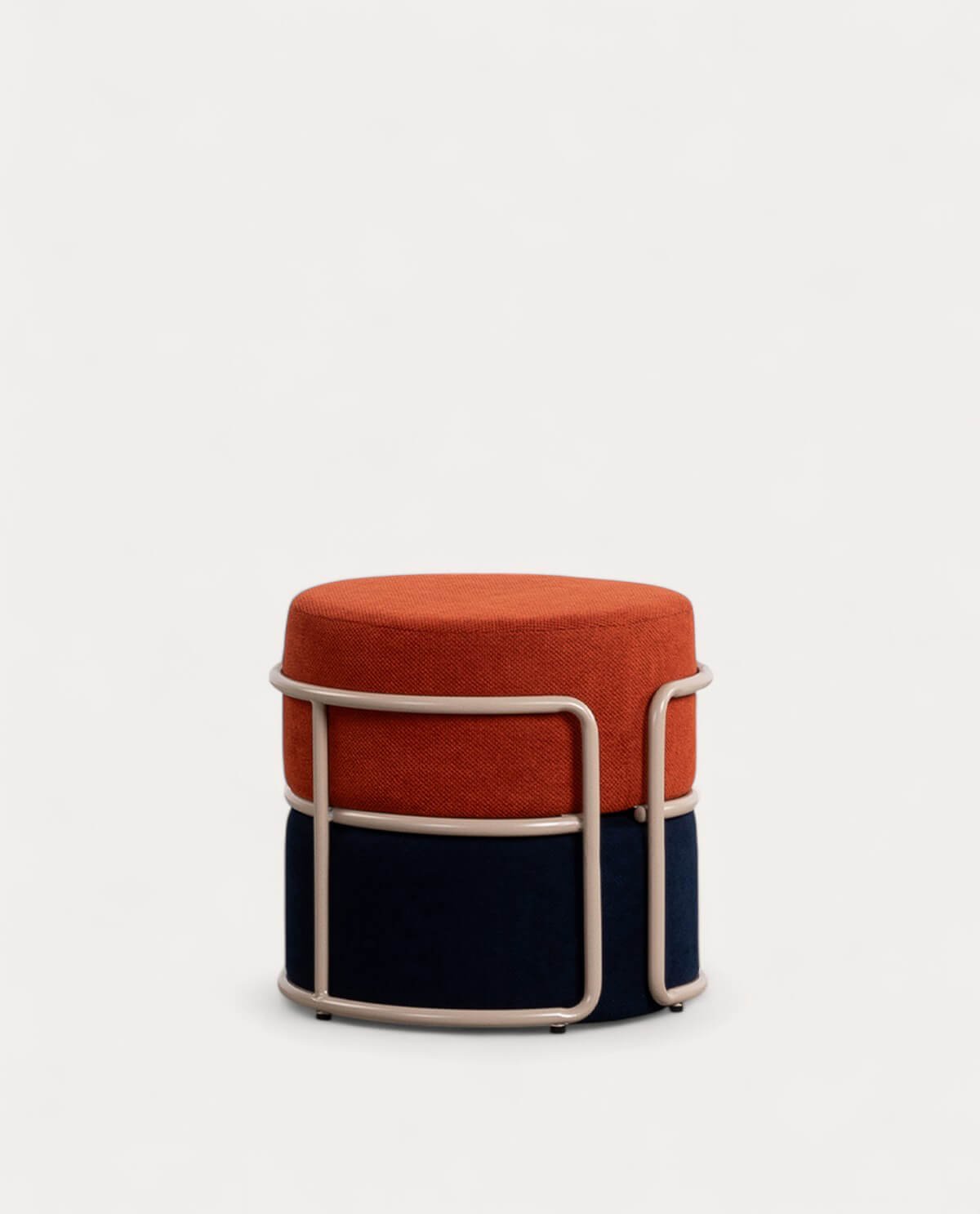 Pouf Rotondo con Cuscino in Tessuto Rimovibile Aixa, immagine della galleria 4